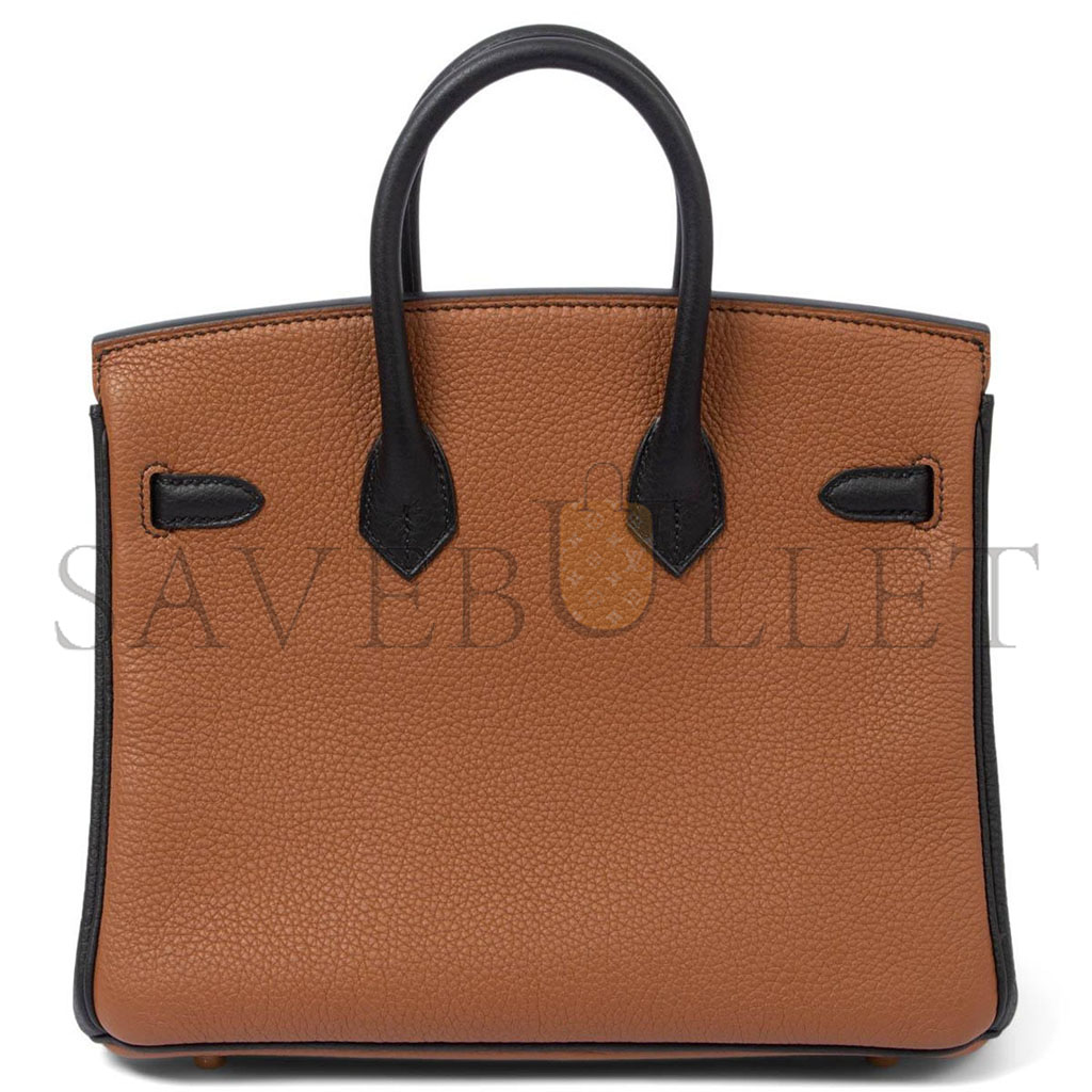 h**mes birkin 25 epsom G01den brown and black gold buckle 1380217481102 (25*18*13cm)
